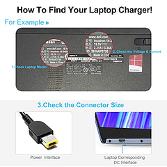 Adaptador de CA LQM® para Lenovo Yoga 2 11 11s 13 2 Pro, Flex 2 15 15D 14 10, IdeaPad S210 U430 U530: 20V 3.25A 65W, Cargador de Batería Compatible con Flex G40 G50 13 13-2191 2191-2.