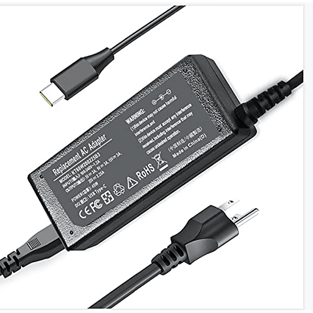 Cargador USB-C de 45 W para acer Chromebook C733 CB5 R752 R752T R752TN R752TN-C2J5 A18-045N1A A16-045N1A N17Q9 N17Q8 N18Q12 N18Q5 N18Q6 N16Q10 N17Q5 N18Q3 N19Q3 Adaptador de cable de carga tipo C. 1