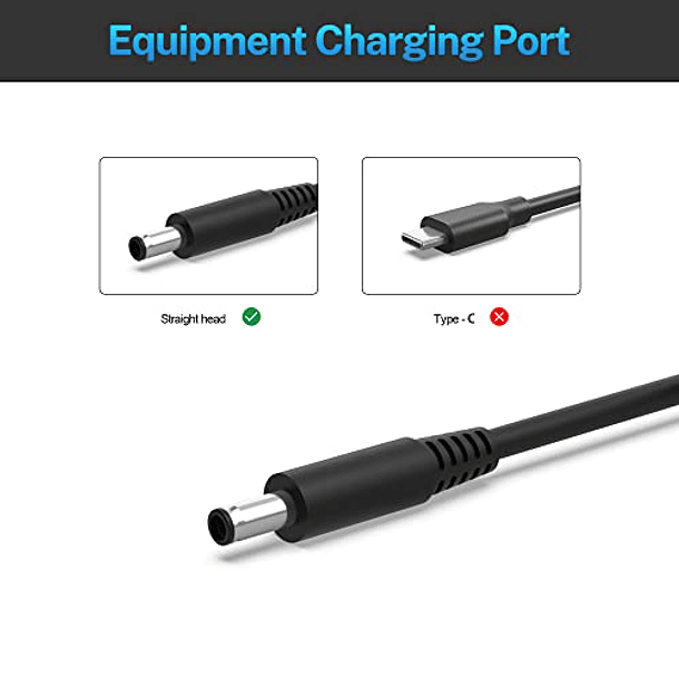 Cargador de CA de 65 W 45 W compatible con Dell Inspiron 3490 3493 3590 3593 3595 3790 3793 7391 5490 5590 5493 5494 5593 5391 5498 5594 5598 7390 5491 5591 cable adaptador de fuente de alimentación 2 2