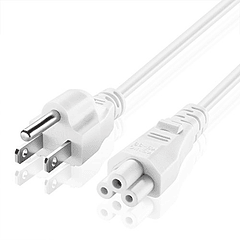 TNP Cable de alimentación universal - IEC320 C5 a NEMA 5-15P 3 clavijas Mickey Mouse Cable de extensión de alimentación Conector de cable Enchufe Jack para computadora portátil Adaptador de suministro