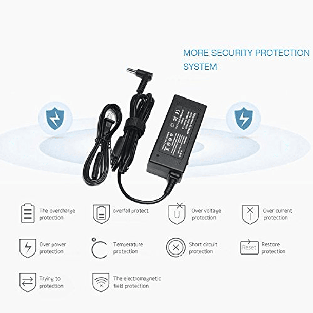 Cargador de Portátil HP Pavilion 15 Series: 19,5V, 2,31A, 45W - Adaptador de CA Emaks 5