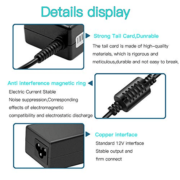 Cargador de CA de 45 W para Dell Inspiron 11 13 14 17 15 3000 5000 7000 Series 3147 3148 3152 3451 3452 3458 3459 5458 5368 5378 5379 5559 5759 7352 7353 84847 7 38 con Cable de Alimentación. 3