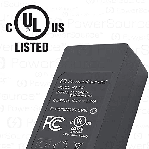 Cargador Adaptador de CA UL Certificado de 14 pies para Acer Chromebooks: CB3, CB5, 11, 13, 14, 15, R11, N16P1, A13-045N2A, A18-045N2A, N15Q9, C738T, N15Q8, CB3-532, CB3-431, 45W PowerSource. 6