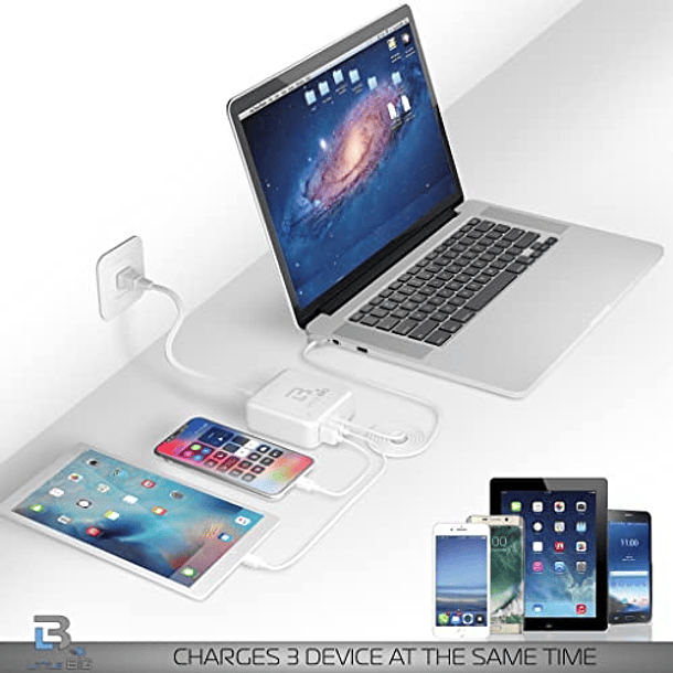 Cargador de Repuesto para Mac Book Air: 45W Ttip, Conector Magnético, Puertos de Carga Adicionales, Compatible con Mac Book Air 2012-2017. 2