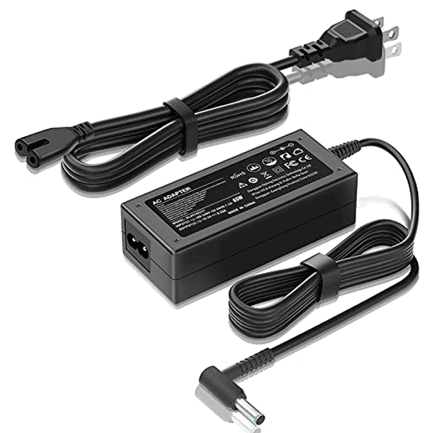 Cargador para Portátiles HP: 45W, 19,5V, 2,31A, Compatible con Stream 11 13 14, Pavilion, Elitebook Folio, Spectre, Pavilion Touchsmart, Spectre Ultrabook, Adaptador de CA (4,5mm) Incluido. 1