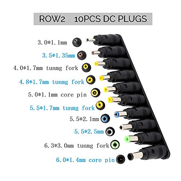 Kit de Adaptadores de Corriente de CC Universales de 34 Piezas, Conector Hembra de 5,5 x 2,1 mm 3