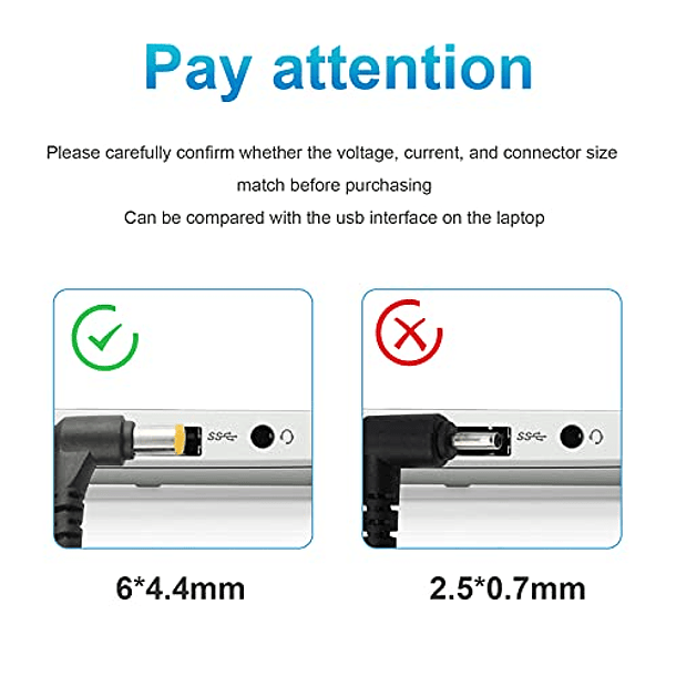 ¡Nuevo! Futurebatt Cargador Adaptador de CA para Sony Vaio 19.5V 90W. Cable de Alimentación para Computadora Portátil. ¡Verifique el Tamaño! 4