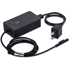 Adaptador de 44W 15V 2.58A para Surface Pro X 7 6 5, Laptop 3 2 1, Go y Book. Incluye enchufe de pared y cable de alimentación.