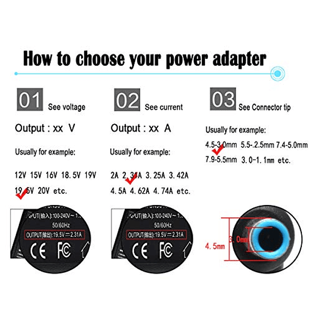 Cargador de Repuesto Compatible para Portátil HP Pavilion X360, Envy X360, Spectre Elitebook 840, Chromebook Pro - 45W, Cable de Alimentación Incluido. 2