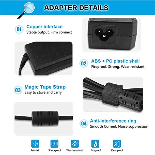 Adaptador de CA de 90W para Lenovo Thinkpad T60, T61, T400, T410, T420, T430, T500, T510, T520, T530, X60, Z60, X200, X201, X220, X230, X61, L420, L430, Edge 14, 15, E420, E430, E530. 4