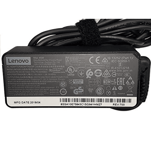 Adaptador de CA Original Lenovo 45W USB Tipo C para ThinkPad Yoga Miix, X280, T480, T480s, T580, E480, MIIX5 Pro, X1 Carbon 2017-2018, X1 Tablet. 1