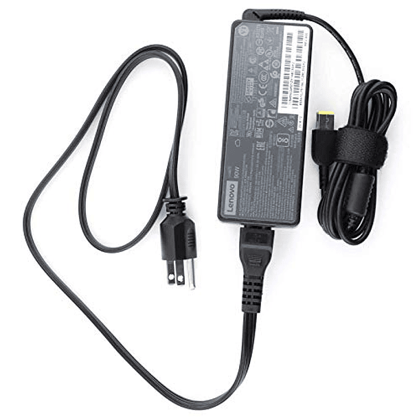 Adaptador de CA de 90W para Lenovo ThinkPad: Cargador de Punta Cuadrada Delgada con Cable de Alimentación Compatible/Reemplazo. 7