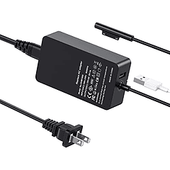 Cargador 65W 15V 4A para Surface Pro 3/4/5/6/7/X, Laptop 1/2/3, Book 1/2, Go 1/2. Fuente de alimentación para Surface.