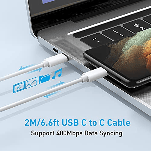 Cargador súper rápido, cargador rápido USB C de 25 W y cable de carga  rápida USB C a C para Google Pixel / Pixel XL 