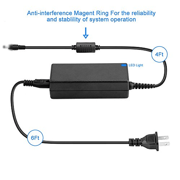 Adaptador de CA/CC de 19V 2,1A 40W para Laptop/Netbook/Mini Notebook de Delta Electronics, Averatec, Asus. Compatible con ADP-40PHBB, R33030, ADP-40PHAB. 3