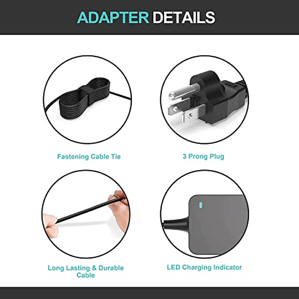 Cargador USB C de 65 W para Dell Latitude 7420 7520 7320 3120 2 en 1, Cable de Alimentación Adaptador de Corriente CA para Ordenador Portátil. 3