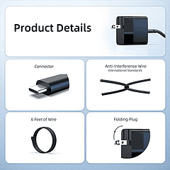 Cargador USB C 30W para Samsung Chromebook 4/4 Plus: Seguridad Certificada.