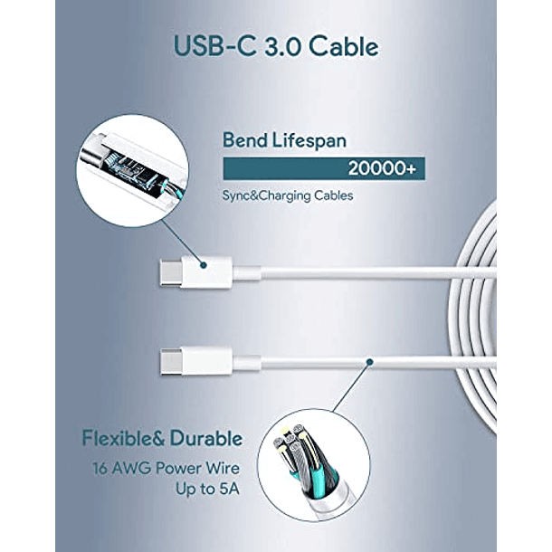 Adaptador USB-C de 96W para Mac Book Pro, MacBook Air, MacBook de 12