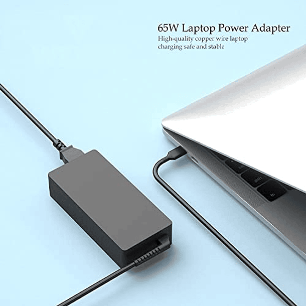  Cargador de laptop USB-C de 45 W tipo C para Lenovo 45w Yoga  910 C940 S940 730-13 Chromebook 100e 300e c330 500e C340 cargador ThinkPad  E480 L590 T480 T580 T495 X1