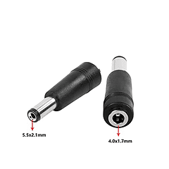 Adaptador de Enchufe Universal de Barril de Potencia MEIRIYFA DC 4.0x1.7mm Hembra a 5.5x2.1mm Macho para Laptop, Router (4pcs)