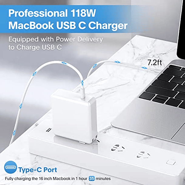 Cargador Mac Book Pro, adaptador de corriente USB C de 67 W, compatible con  Mac Book Pro/Air 13 14 15 16 pulgadas