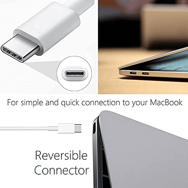 Adaptador de Corriente USB C 118W: Carga Rápida para MacB