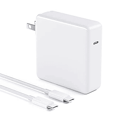 Cargador USB C de 100 W para Mac Pro, MacBook Pro/Air, iPad Pro y todos los dispositivos/portátiles tipo C, con cable USB C incluido.