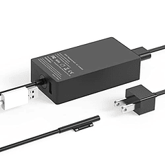 Cargador de 65 W para Microsoft Surface Pro 8, Pro X, Pro 7, Pro 6, Pro 5, Pro 4, Pro 3, Laptop 1, 2 y 3, Go 1 y 2, Book y Cable de Alimentación.