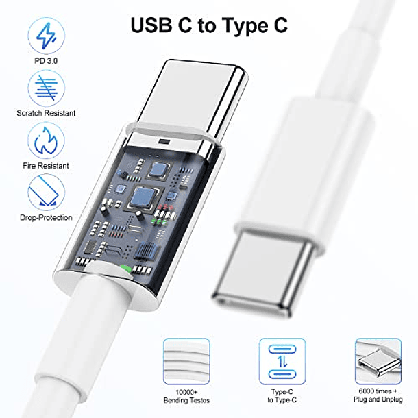 Cargador Rápido USB C 65W: Enchufe Plegable, Adaptador Ga