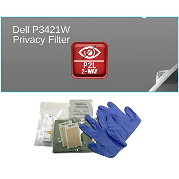 Filtro de privacidad de 34 pulgadas para Dell P3421W con kit de instalación de Photodon 2