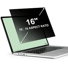 Lámina de privacidad para laptop de 16 pulgadas de 16:10, filtro antiespia