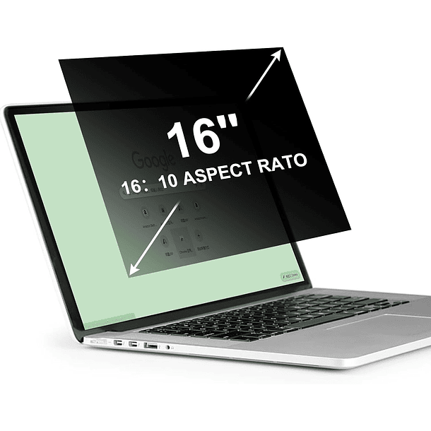 Lámina de privacidad para laptop de 16 pulgadas de 16:10, filtro antiespia 1