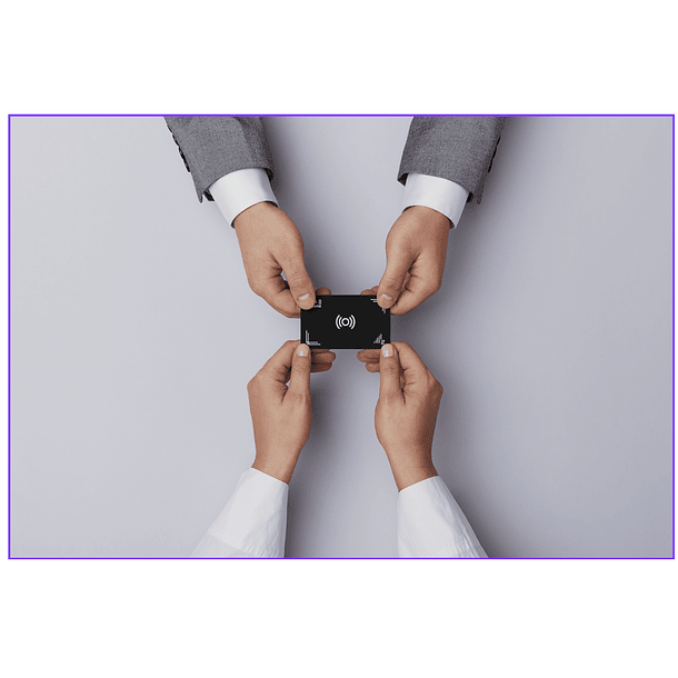 Tarjeta de presentación NFC personalizada - Metal negro 2