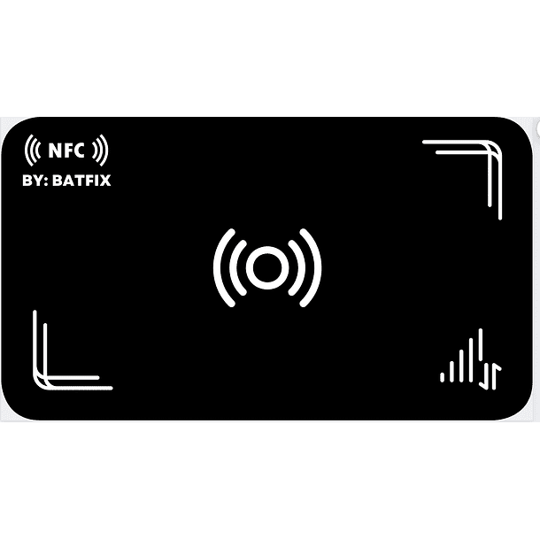 Tarjeta de presentación NFC personalizada - Metal negro 1