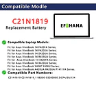 Batería de Repuesto C21N1819 para Asus Vivobook 14 F420FA F420UA S420UA R459UA X420FA X420UA A420UA - EFOHANA 3
