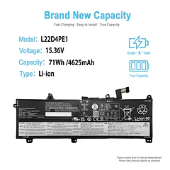 Batería de Repuesto L22D4PE1 para Lenovo ThinkBook 16 G6 ABP G6 IRL ThinkBook 16 G7 - TAICROWNE