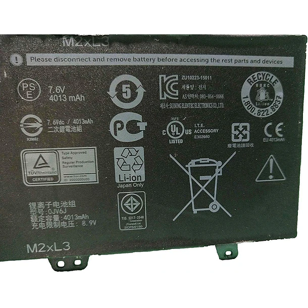 Batería de Repuesto 33YDH para Dell Inspiron 3179 3180 3162 3164 3168 Series(7.6V 32Wh) - HBFVG 2