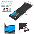 Batería de Repuesto H5H20 para DELL XPS 15 9560 9570 Precision M5520 - KingSener 6