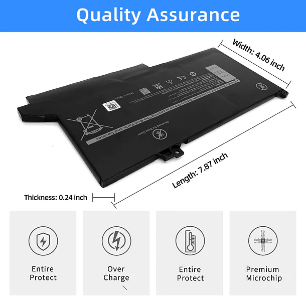 Batería de Repuesto 0G74G para Dell Latitude 5300 2-in-1 5310 7300 7400 Series Notebook OG74G - NBULBL 4