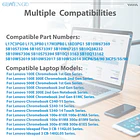 Batería de Repuesto JPFMR para Lenovo Chromebook 100e 300e 500e 500e-81ES 300e-81MB 100e-81ER 100e-81MA C340-11 - GBNENGTD 6