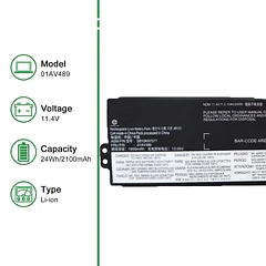 Batería de Repuesto 01AV489 para Lenovo ThinkPad T470 T480 A475 A485 TP25 Series Notebook SB10K97577 - JIAZIJIA