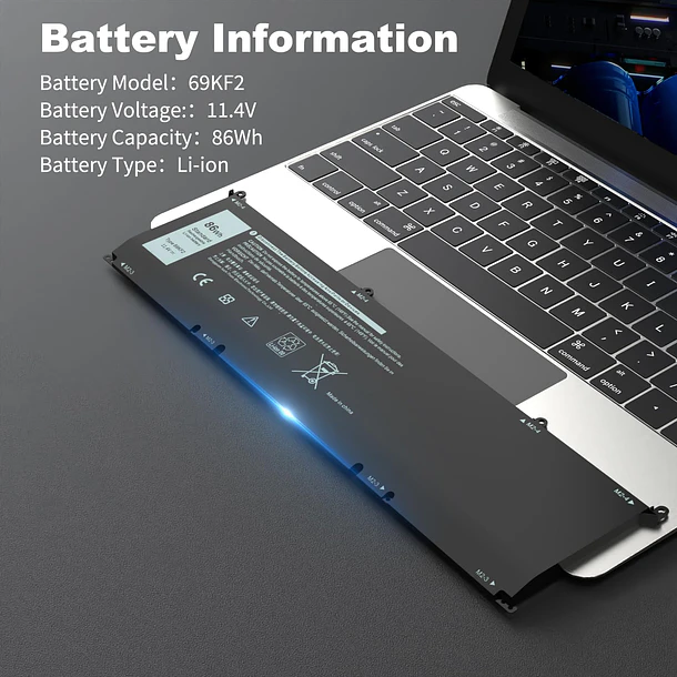 Batería de Repuesto 69KF2 para Dell XPS 15 9500 9520 9510 9530 Alienware M15 - Bituli 2