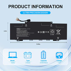 Batería de Repuesto C31N1636 para HP Pavilion x360 14 Convertible 14-DY/Pavilion Aero 13-be/Pavilion X360 14-DY - Bituoer