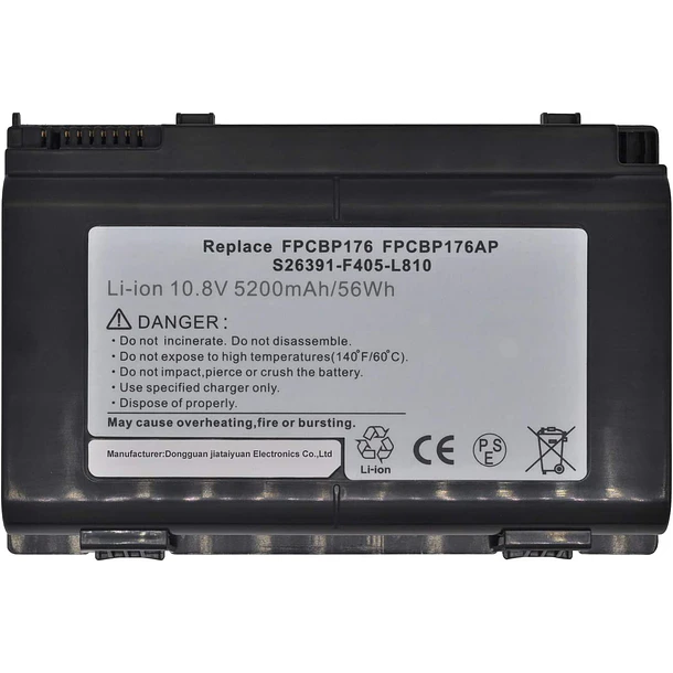 Batería de Repuesto BP02XL para Fujitsu LifeBook A1220 A6210 A6220 A6230 AH550 E780 E8410 E8420 - HBFVG 1