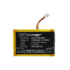 Batería de Repuesto CS-LOK830SL para LOGITECH K830 IIIuminated Living-Room Keyboard K830 533-000112 L N 1406 - BORNMIO