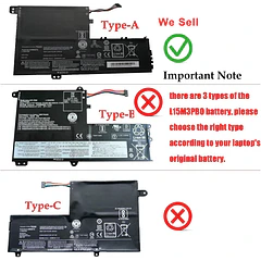 Batería de Repuesto L15M3PB0 para Ideapad 330S-14IKB 330S-14AST 330S-15ARR 330S-15AST 330S-15IKB Series Notebook 5B10Q39202 5B10W67236 - EFOHANA