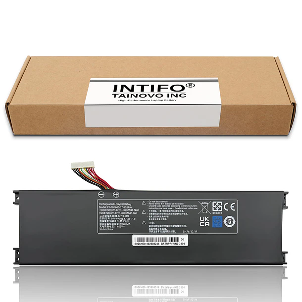 Batería de Repuesto PF4WN-03-17-3S1P-0 para Walmart Motile M142 HPFS01 HPFS02 KINGBOOK U43E1 U43S1 U45A1 U45A2 - INTIFO 2