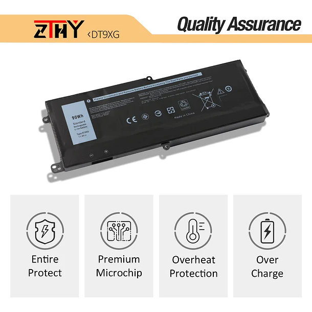 Batería de Repuesto L16L2PB2 para Dell Alienware Area-51m R1 R2 5