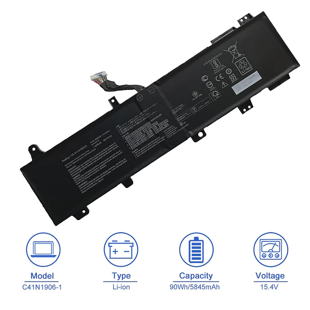 Batería de Repuesto C41N1906-1 para ASUS ROG Zephyrus Duo 15 GX550 GX550LXS GX550LWS for ASUS - JOTACT 2