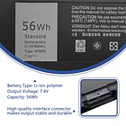 Batería de Repuesto 4P8PH para Dell Inspiron 15 7000 7537 7547 7548 2